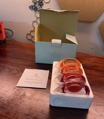 PartyLite Groovy Tealight Candle Holder Set Retired NIB P13D/P9818