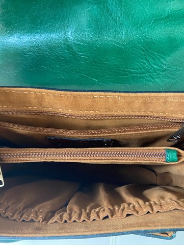 BORSA A TRACOLLA Patricia Nash Rose Tooled in pelle VERDE SCURO $169 - Foto 4 di 7