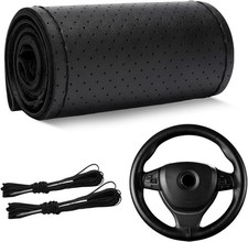 Car Steering Wheel Cover, Anti-Slip Stitch on Wrap Steering Wheel Protector for