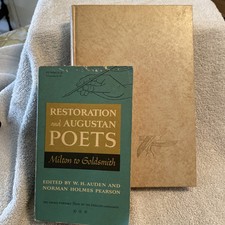 Restoration & Augustan Poets Milton Goldsmith 1950 &American Poetry Shapiro 1960