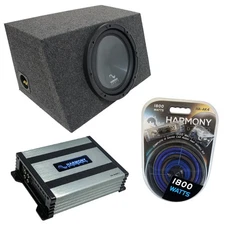 Universal Car Stereo Hatchback Sealed Single 10" Harmony R104 Sub Box HA-A400.1