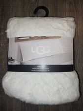 UGG Polar Body Pillow Cover, 20"x 54" Soft Fuzzy White Pillow Cover