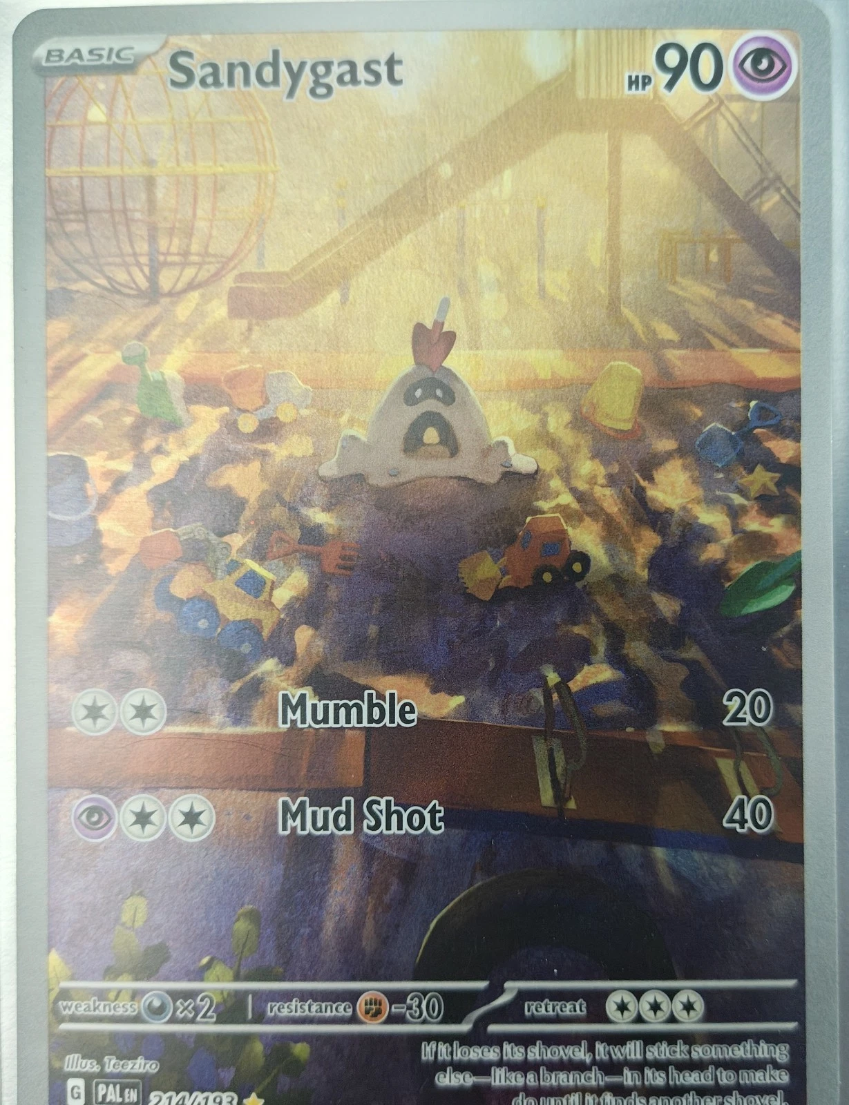 Sandygast 214/193 Near Mint Paldea Evolved Illustration Rare Holo Pokemon Card