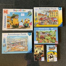 4x Puzzle  100 Teile + 2 Spiele Ab 6 Jahren