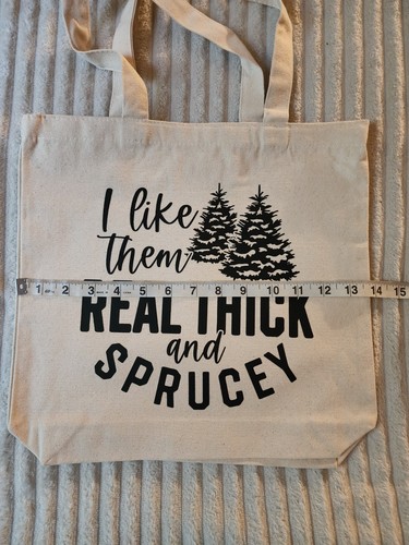 Weihnachten Tragetasche Geschenk Zubehör 13 Zoll dick und fichte lustig Baum - Bild 2 von 4