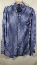 Chaps Men's Long Sleeve Easy Care Striped Button Down Shirt, sizeXLT
