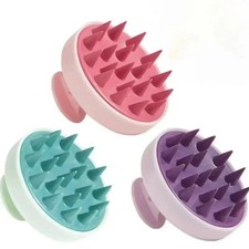 Silicone Scalp Massage Brush Soft Anti Slip Hair Washing Shower Shampoo Comb