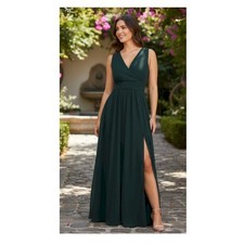 Lulus Thoughts of Hue Emerald Green Maxi Dress Size Medium New NWT