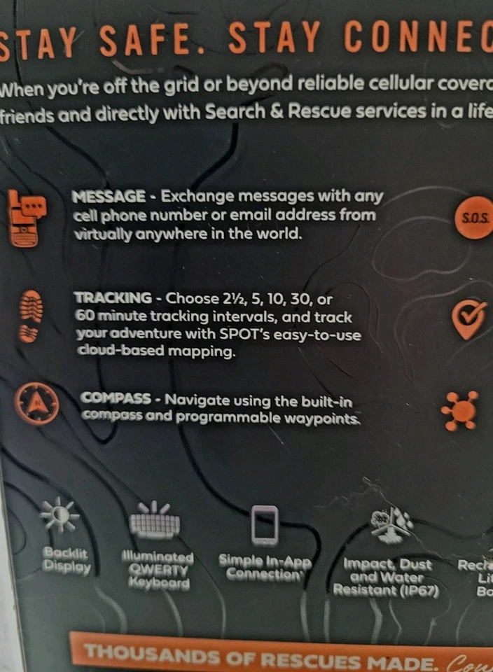 SPOT X 2-Way Satellite Messenger w/ Bluetooth – GPS SOS Device – New Open Box - Imagem 4 de 4