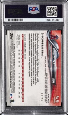 2018 Topps Chrome - Rookie Autographs Shohei Ohtani #RA-SO Green