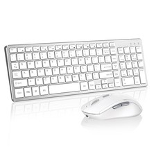 Wireless Keyboard Mouse Combo - Rechargeable, Quiet, Compact Design with Numb...