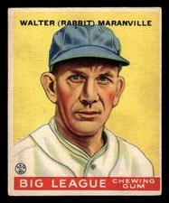 1933 Goudey Baseball #117 Rabbit Maranville VG *f1