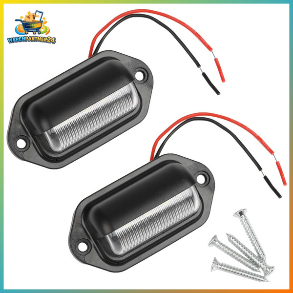 LED Kennzeichenbeleuchtung 2 StüCk SMD FüR 12V-24V PKW AnhäNger LKW-image
