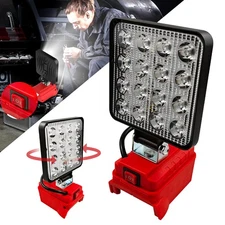 Cordless Led Work Light For 140° Adjustable Head Portable Flood Light Flashlight