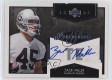 2007 Upper Deck Inkcredible Zach Miller #INK-ZM Rookie Auto RC