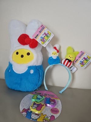 New! 12  Peeps x Hello Kitty Easter Bunny Plush With Tags Bundle 2025