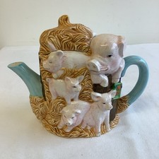 The Leonardo Collection Annie Rowe Pig Piglets The Sty Ceramic Novelty Teapot