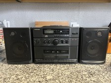 Samsung PCD-720 CD Dual Cassette AM/FM Player Tested  Working pcd720