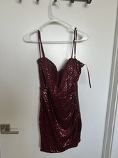 Windsor Alaiya Wine Sequin Bodycon Knee Length Dress Size M