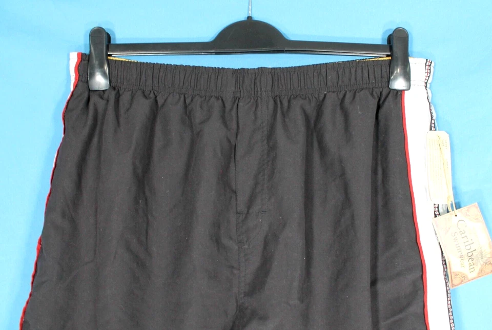 NWT NEWPORT BLUE Black STRIPED SIDE Elastic Waist LINED SWIM TRUNKS SHORTS XXL - Image 2 of 4