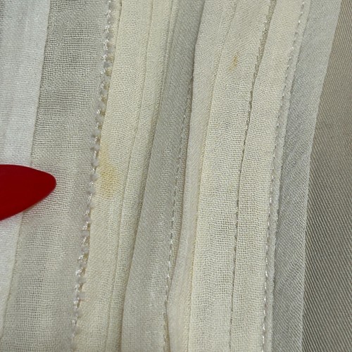CALVIN KLEIN Beige Pleated Bib Lined Fitted Jacket Size 8 Mandarin Collar 3725 - Picture 10 of 13