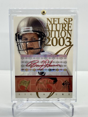 2003 SP Signature Edition Signature Red Ink /100 Brad Johnson #BJ Auto - Bild 1 von 2