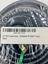 Black RG6 Coaxial Cable for Internet - HD - TV - Satellite