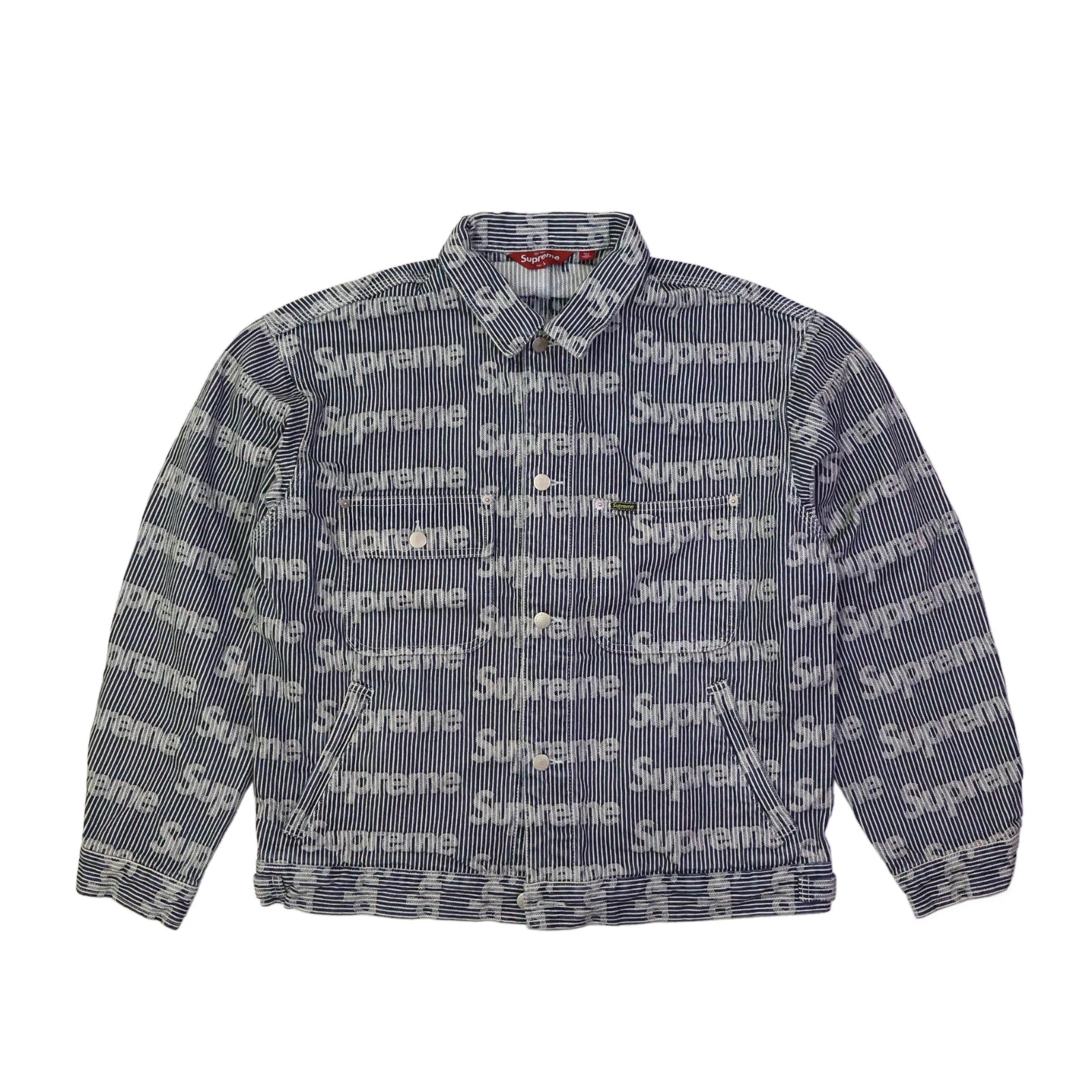 Supreme Denim Chore Trucker Jacket Stripe