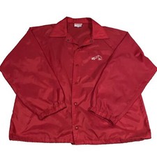 Vintage 80s Hartwell Red Marine Jacket Windbreaker Button USA Made Sz L