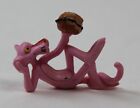 1995 Pink Panther Pvc Figure with Hamburguer Sandwich by Yolanda 2.35" (6 cm.)