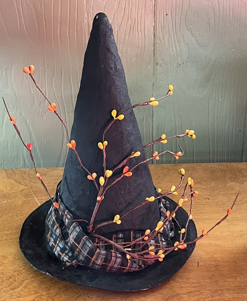 Vintage Witch Hat Table Decoration & Spider Trick or Treat Tote eBay