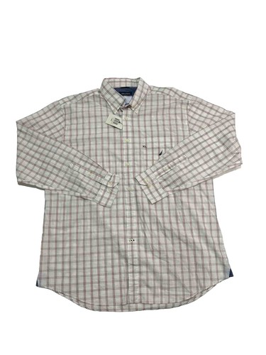 Nautica Men's Classic-Fit Motion-Ease Collar Plaid Dress Shirt Size Large |  eBay
