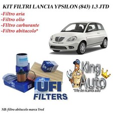KIT FILTRI TAGLIANDO UFI LANCIA Y YPSILON 1.3 1300 JTD 70 CV MULTIJET  DIESEL