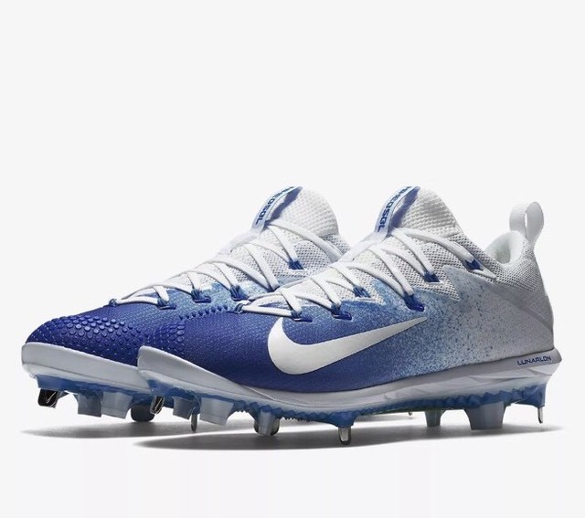 New Nike Mike Trout Flywire Vapor Lunarlon Blue White Baseball Metal