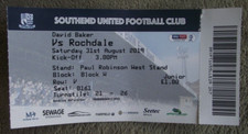 2019-20  Southend United v Rochdale - League One  - Used Ticket Stub