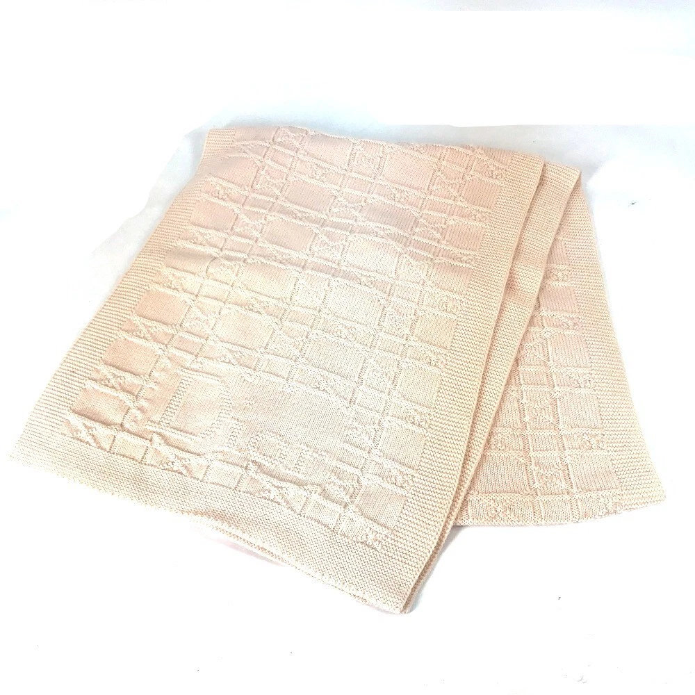 Écharpe Dior Cannage laine rose
