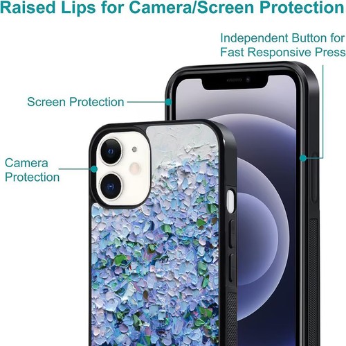 Plastic TPU Cover For iPhone SE XS XR Max 5 6 7 8 Plus Nantucket Hydrangeas blue - Picture 18 of 25