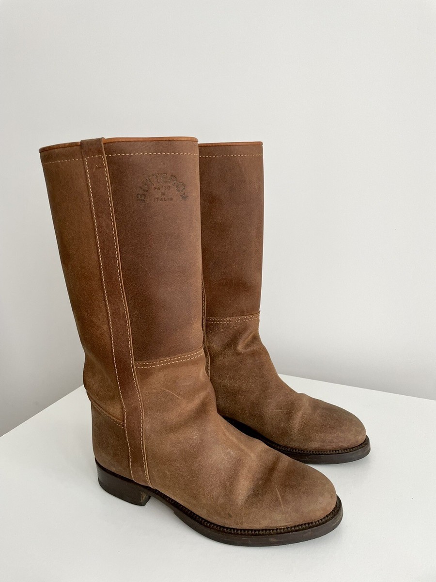 Buttero Brown Leather Suede Boots Made in Italy High Quality  display picture 1