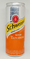 SCHWEPPES Taste of Tangerine Empty Soda Can 330ml Ukraine 2023 Bottom Open