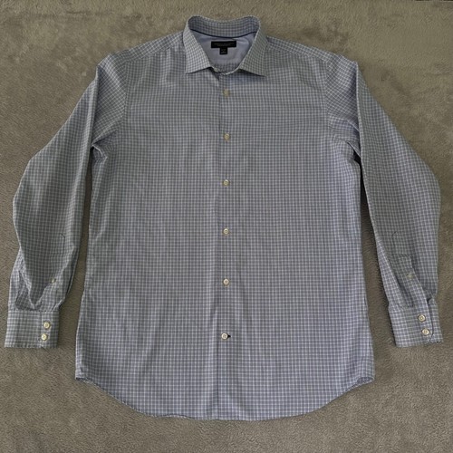 Banana Republic, Banana Republic Shirt Mens Large Blue Button Down Slim Long Sleeve Preppy Plaid