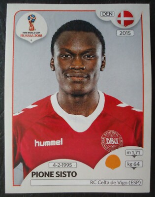 Panini 267 Pione Sisto Dänemark WM 2018 Russia