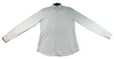 Express Casual Button Down Shirt Mens Size Small White Black Polka Dots