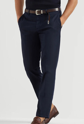 Brunello Cucinelli Italian Fit Cotton Pants Size 52 - 38 Waist RETAIL $695 #230