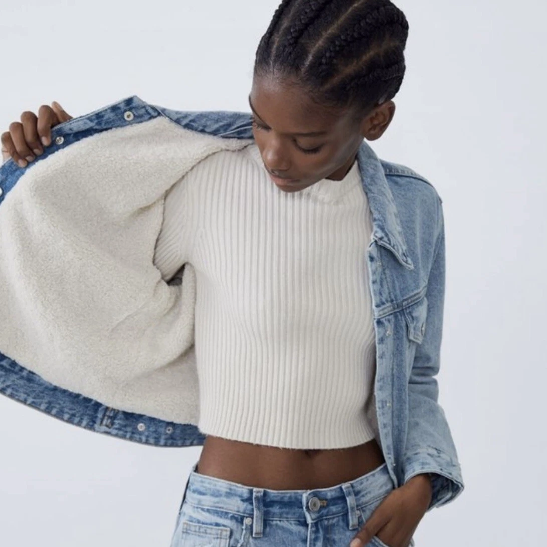 Wool lined jean store jacket womens
