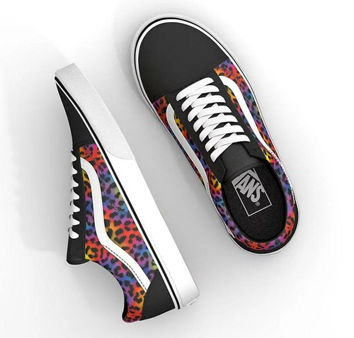 rainbow leopard vans