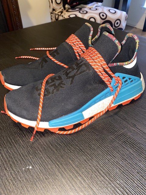 human race black orange blue