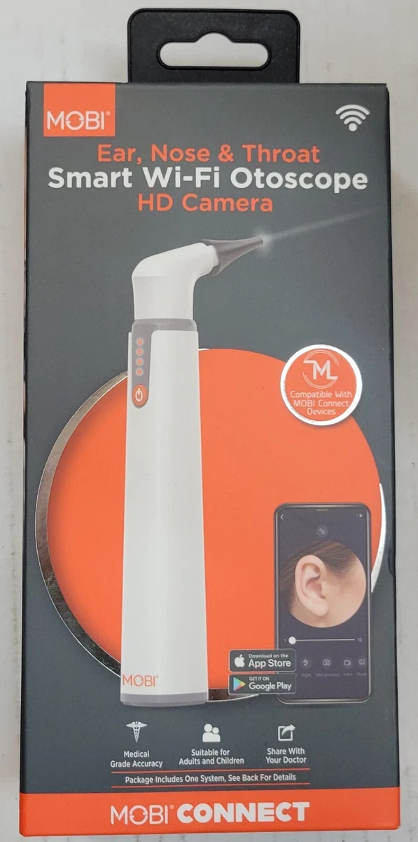 MOBI CONNECT Smart WiFi Otoscope for Ears, Nose & Throat with HD