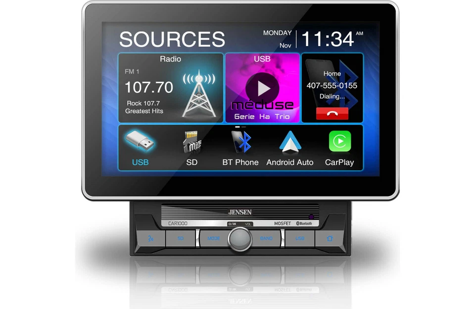 Corvette All C6 2005-2013 Jensen CAR1000 Receiver 10.1" Apple Carplay Android - Image 3 of 4