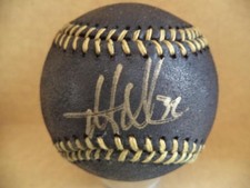 MATT ADAMS ST. LOUIS CARDINALS SIGNED AUTOGRAPHED BLACK M.L. BASEBALL W/COA 