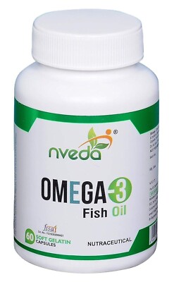 Nveda Omega 3 Fischöl 60 Weichkapseln für Herzgelenke & Gehirngesundheit